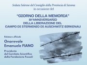 Giorno della Memoria: Seduta Solenne del Consiglio Provinciale Giorno della Memoria: Seduta Solenne del Consiglio Provinciale