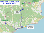 Percorso alternativo alla SS1 Aurelia