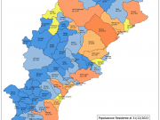 Mappa dei Comuni per popolazione al 31/12/2023