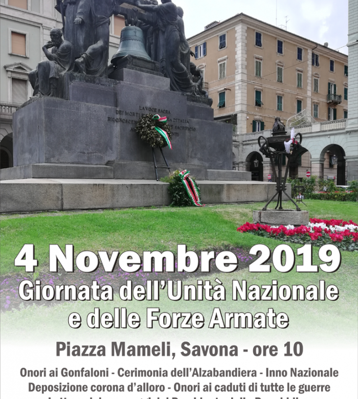 4 Novembre 2019 - Giornata dell'Unità Nazionale e delle Forze Armate