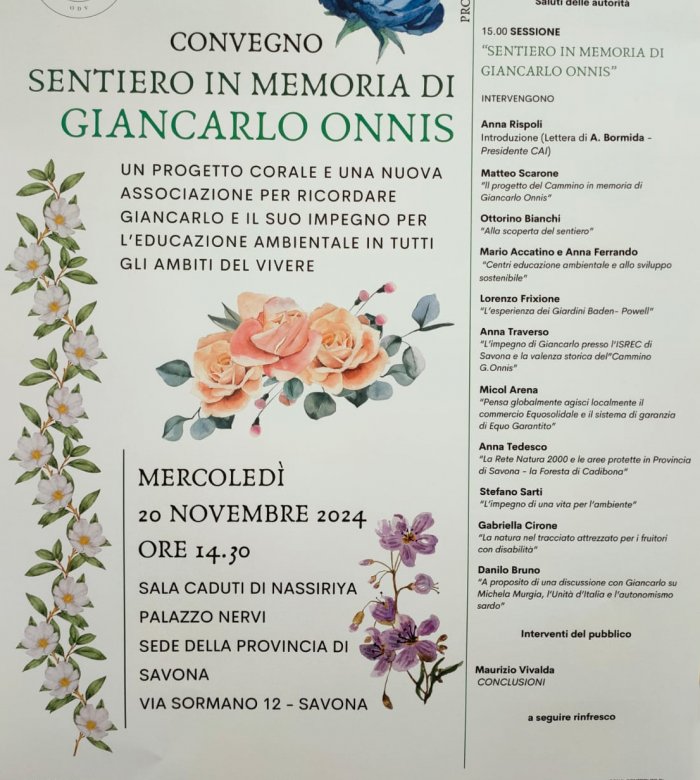 Convegno "Sentiero in memoria di Giancarlo Onnis"