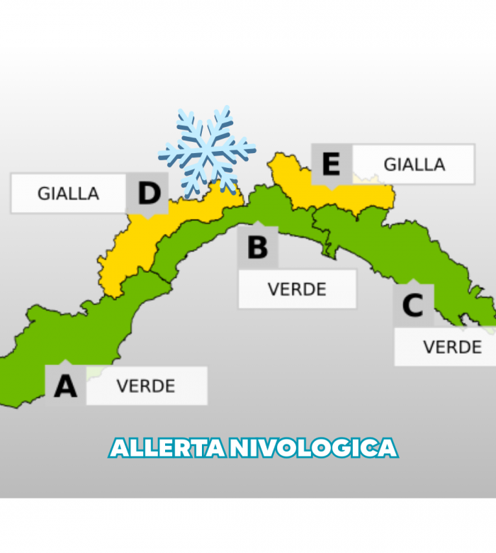 Allerta gialla nivologica 22 gennaio 2026