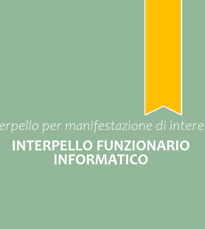 Interpello Funzionario Informatico