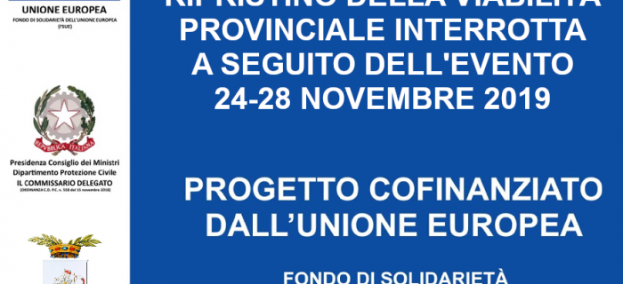 Elenco interventi sulle Strade Provinciali di cui al contributo FSUE