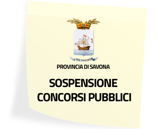 Sospensione concorsi pubblici