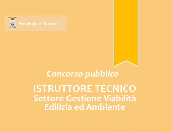 Concorso Istruttore Tecnico Concorso Istruttore Tecnico