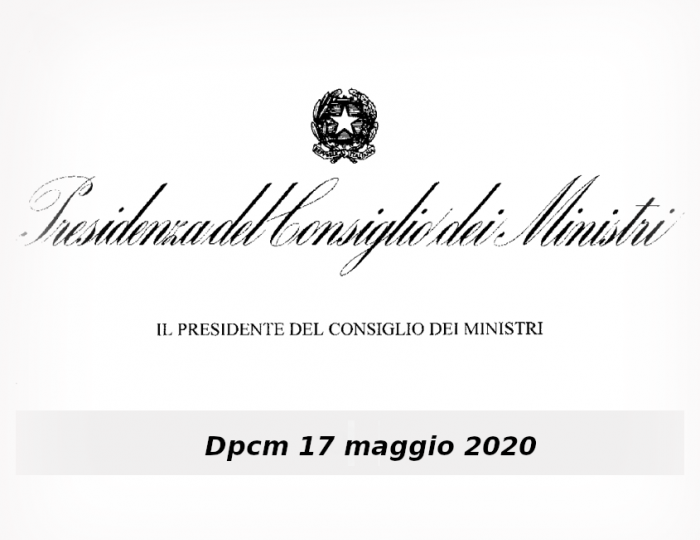 Dpcm 17 maggio 2020 Dpcm 17 maggio 2020