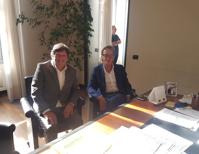 Albenga, il vicepresidente Francesco Bonasera e il sindaco di Albenga Riccardo Tomatis Albenga, il vicepresidente provinciale Francesco Bonasera e il sindaco di Albenga Riccardo Tomatis