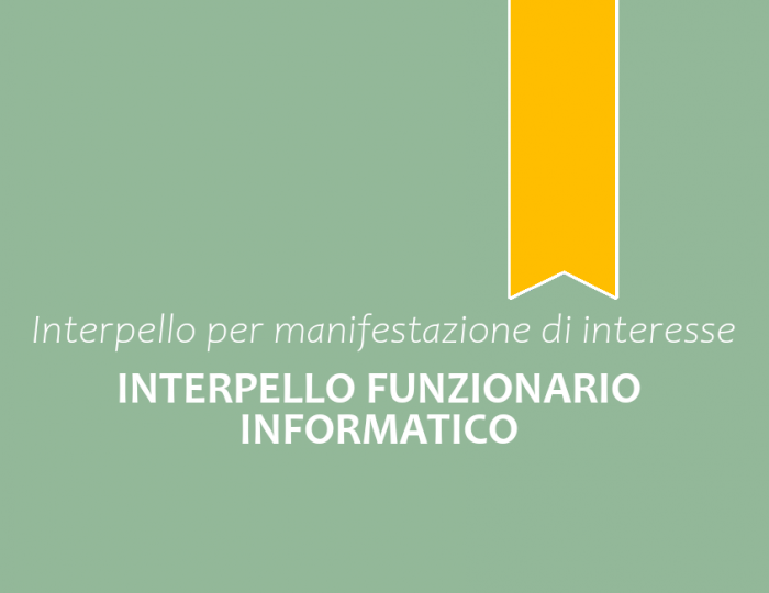 Interpello Funzionario Informatico
