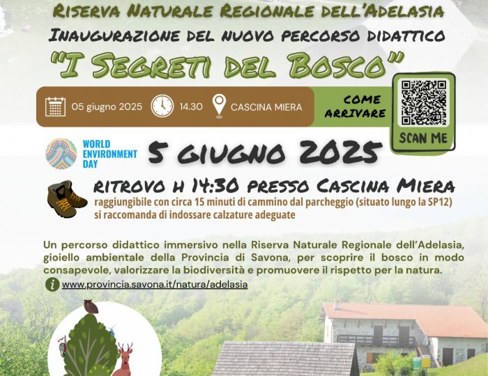 Inaugurazione del nuovo sentiero didattico "I Segreti del Bosco", 5 giugno 2025 Inaugurazione del nuovo sentiero didattico "I Segreti del Bosco", 5 giugno 2025