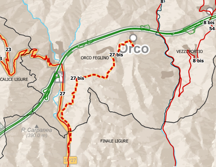 SP 27 bis Orco Feglino SP 27 bis Orco Feglino