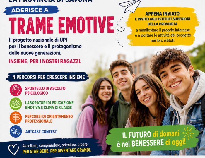 Progetto "Trame emotive - Arte e Benessere per i Giovani"