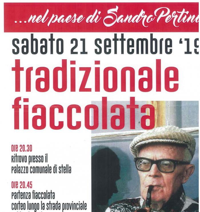 ... nel paese di Sandro Pertini tradizionale Fiaccolata 21 settembre 2019 ... nel paese di Sandro Pertini tradizionale Fiaccolata 21 settembre 2019