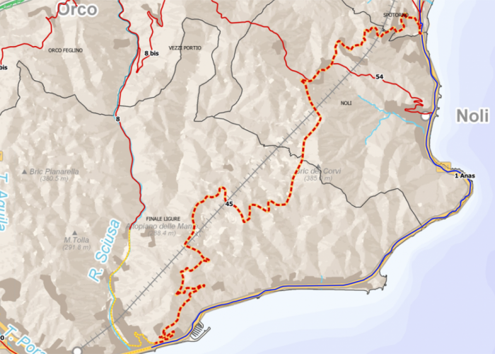 SP 45 Finale Ligure-Manie-Voze-Spotorno SP 45 Finale Ligure-Manie-Voze-Spotorno