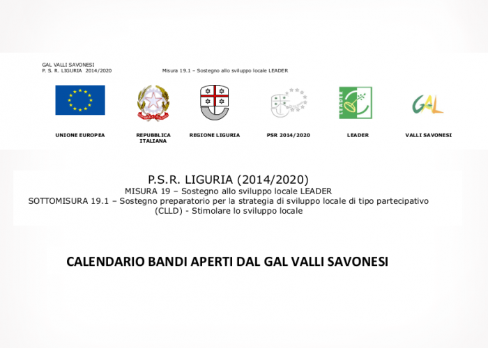 GAL Valli Savonesi - Informativa Bandi GAL Valli Savonesi - Informativa Bandi