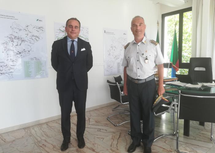 Provincia di Savona: incontro del Presidente Pierangelo Olivieri con il nuovo Comandante della Guardia di Finanza di Savona Colonnello Salvatore Salvo Provincia di Savona: incontro del Presidente Pierangelo Olivieri con il nuovo Comandante della Guardia di Finanza di Savona Colonnello Salvatore Salvo