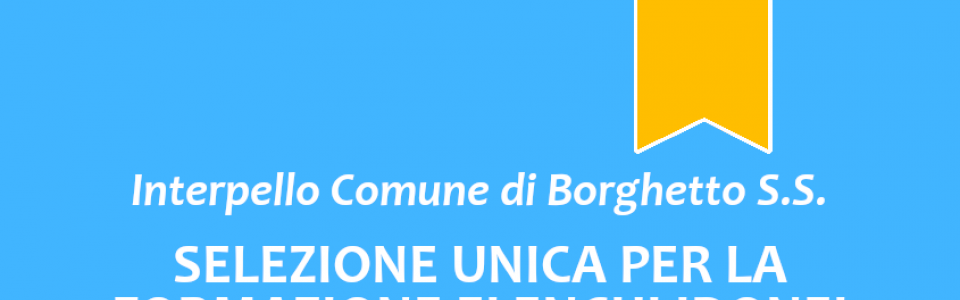 Interpello Borghetto Santo Spirito - Operatore Tecnico Esperto