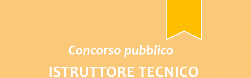 Concorso Istruttore Tecnico