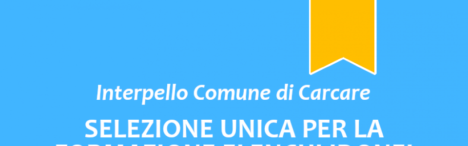 Interpello del Comune di Carcare - Elenco idonei "Operatore Tecnico Esperto"