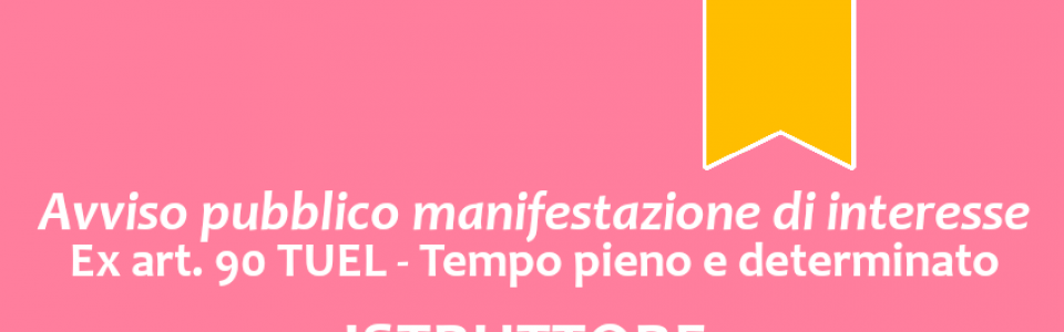 Istruttore A/F ex art 90 - Staff/Comunicazione
