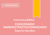 "Funzionario Amministrativo/Finanziario" - Esperto Giuridico