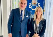 Incontro tra il Presidente della Provincia Olivieri e il Presidente dell'Unione Industriali di Savona Caterina Sambin