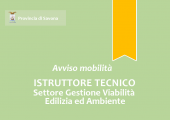 Avviso di mobilità esterna volontaria per la copertura a tempo pieno e indeterminato di n. 1 posto di "Istruttore Tecnico" - Area degli Istruttori