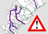 Mappe interattive dei percorsi alternativi alla SP 29 del Colle di Cadibona