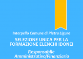 Interpello Comune di Pietra Ligure - Elenco idonei "Responsabile Amministrativo/Finanziario" Interpello Comune di Pietra Ligure - Elenco idonei "Responsabile Amministrativo/Finanziario"