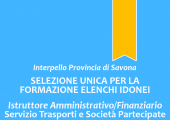 Interpello Provincia di Savona presso Servizio Trasporti e Società Partecipate 